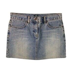 J Crew Size 6 Womens Denim Jean Skirt Short Med Wash